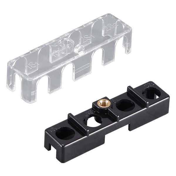63x15x10 - (4 Holes) Transparent Cover and Terminal Block